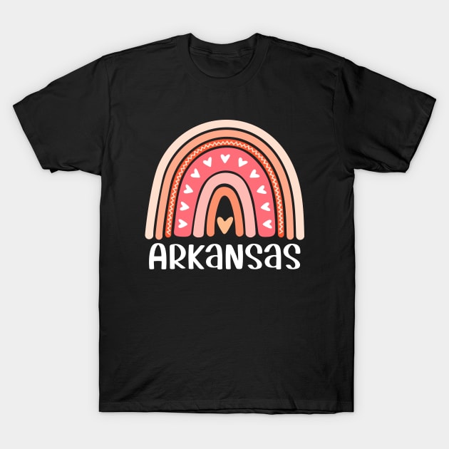 Arkansas Rainbow for Women and Girls T-Shirt by JKFDesigns